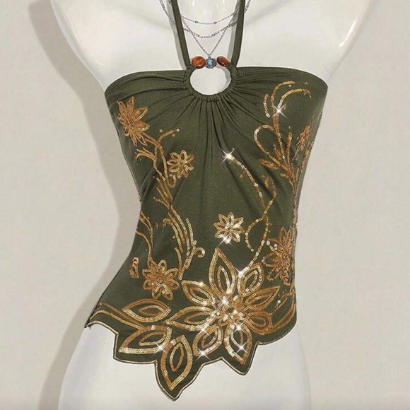 cult gaia Tops - RARE floral halter top